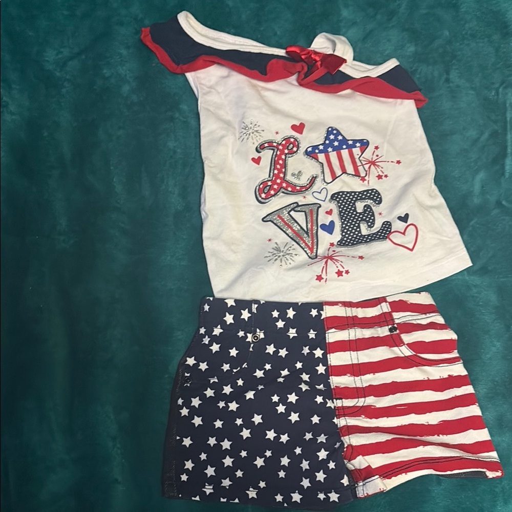 Patriotic Kids Matching Set - Red, White, and Blue